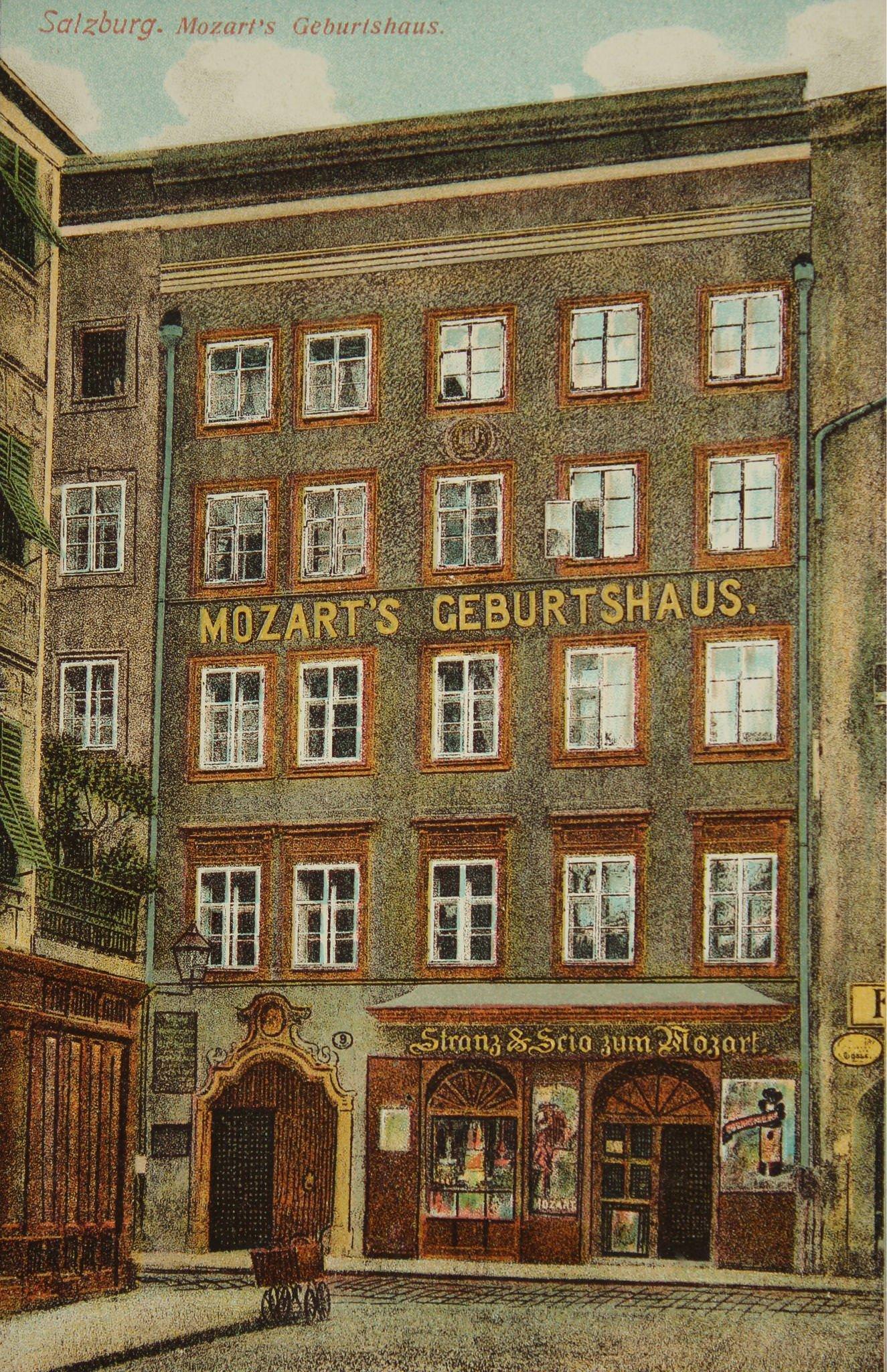 #88 Mozart’s birthplace in Salzburg, around 1905.