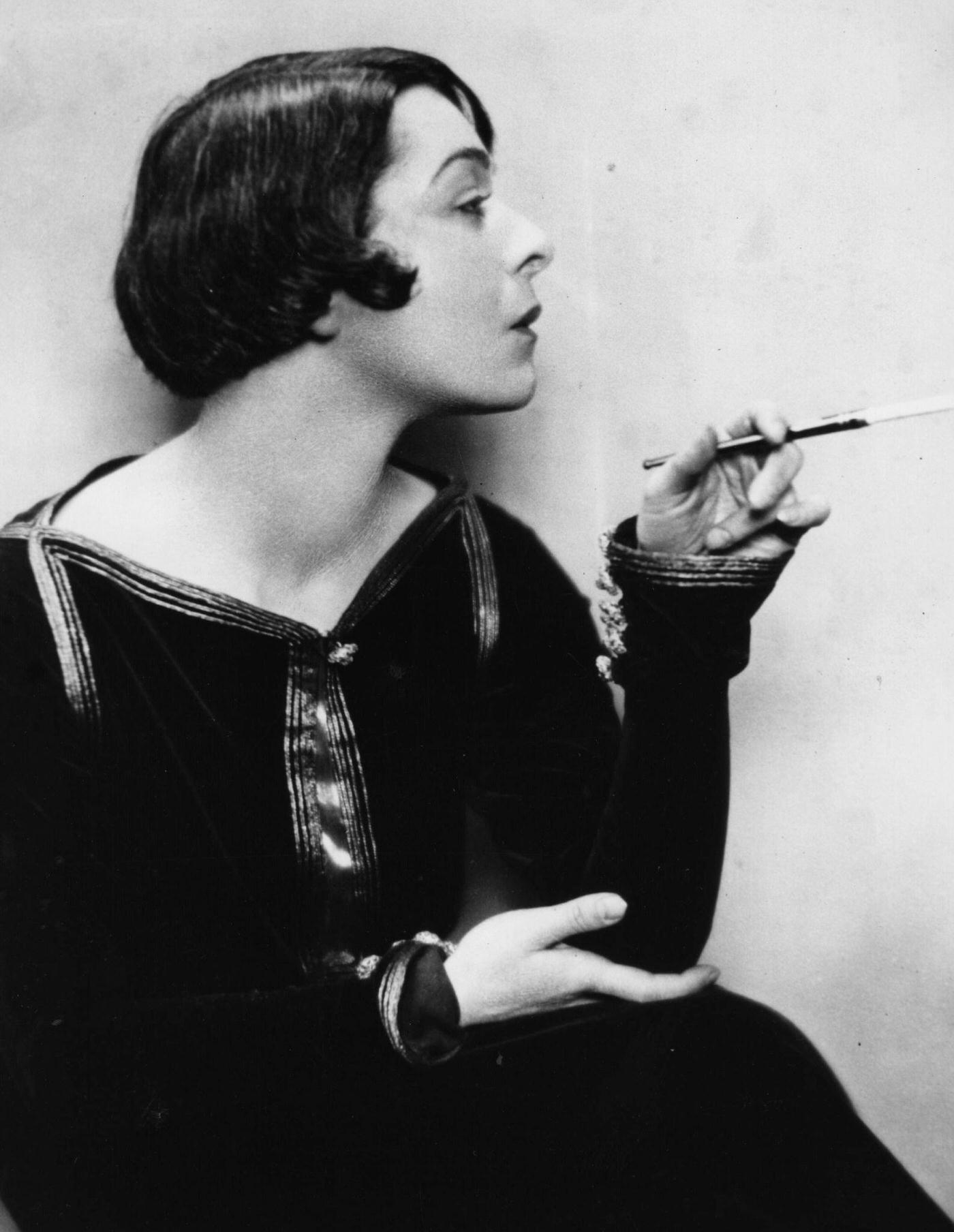 #50 Alla Nazimova, Russian-Born Hollywood Star, Embracing Cigarettes in America
