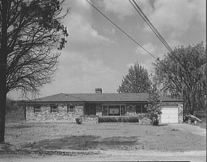 #30 Manning & Winthrop, house, 1301 Janney’s Lane. Exterior of house at 1301 Janney’s Lane, 1950
