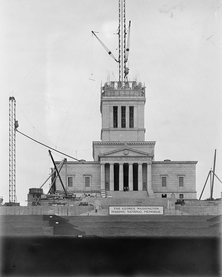 #3 George Washington Memorial under construction, 1900s