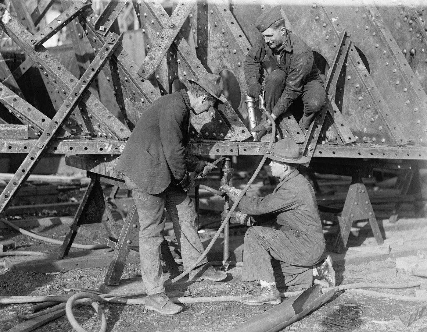 #61 Workers at Shipyard, Alexandria, Virginia, 1919