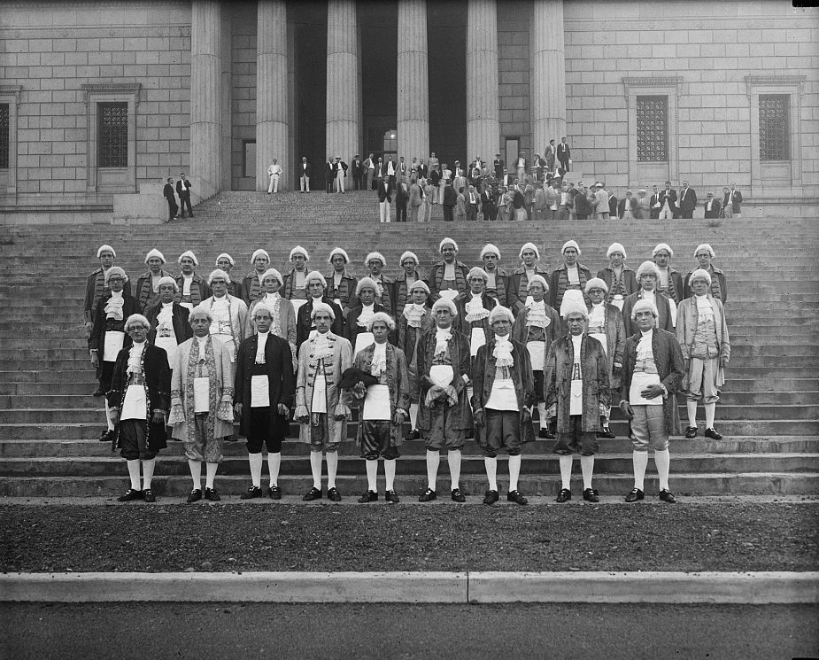 #11 Group in colonial costume at George Washington Masonic National Memorial, Alexandria, Virginia, 1932