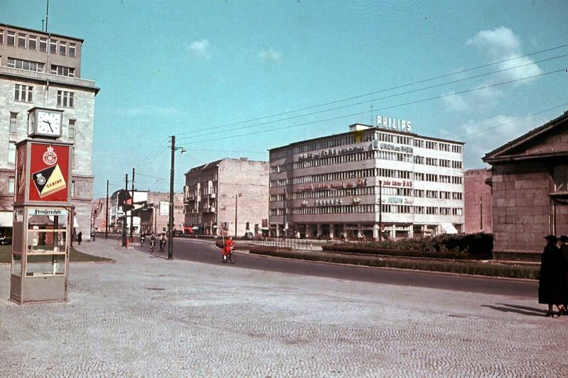 #47 Wittenbergplatz U-Bahnhof on right, Berlin, 1954