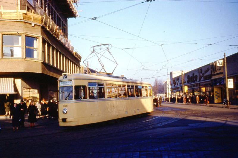 #2 1952 prototype car, one of the last two trams built for the West Berlin system, Berlin, 1954
