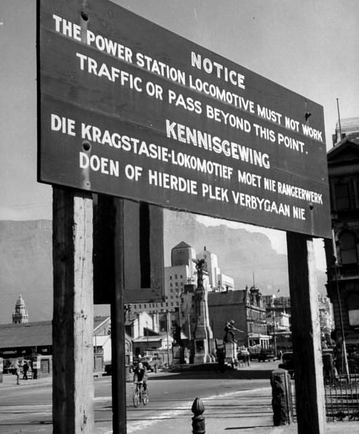 #61 Notice board in Adderley street, 1946.