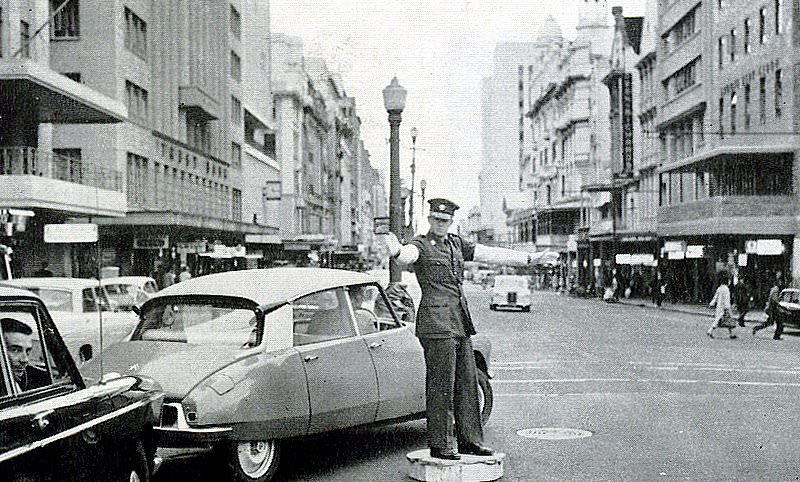 #124 Traffic cop in Adderley street, 1950s
