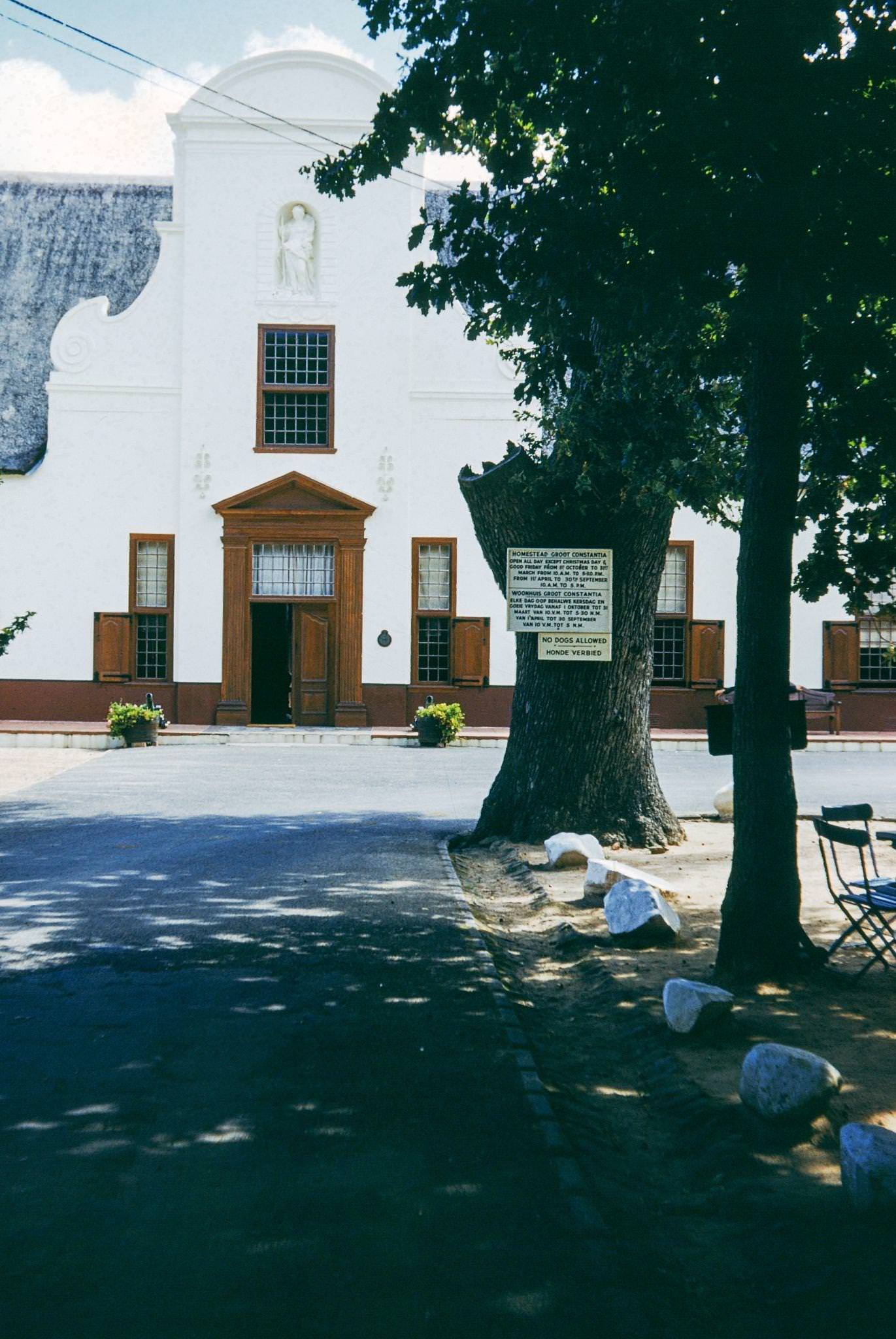 #40 Front view of the Groot Constantia wine estate, Capetown, 1952.