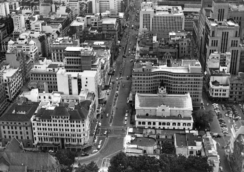 #163 Looking down Adderley Street, 1962.