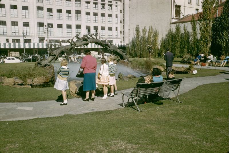 #24 People at city park, 1960s