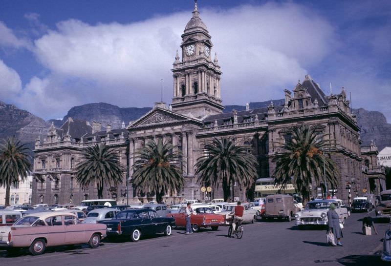 #31 Cars parked across from Cape Town City Hall, 1960s