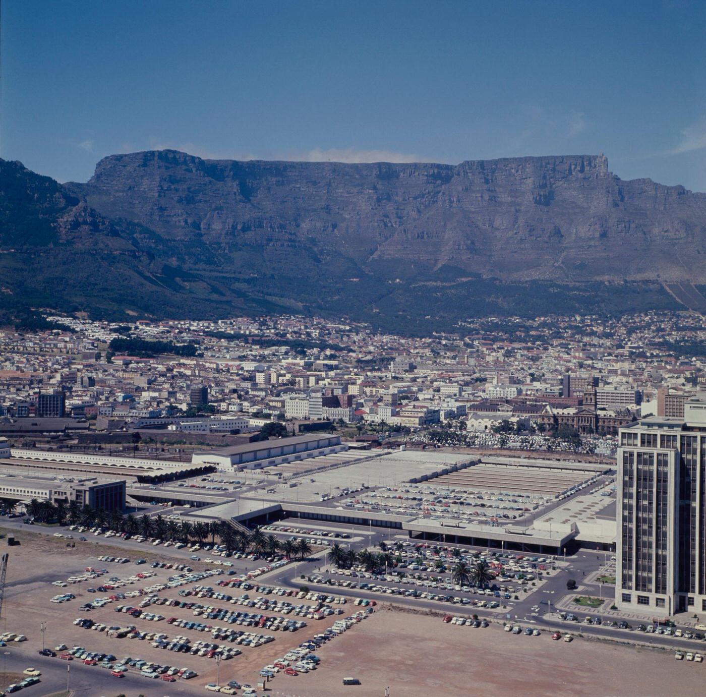 #96 Aerial view from the Sanlam Building (later the Naspers Centre) of the city of Cape Town, 1960
