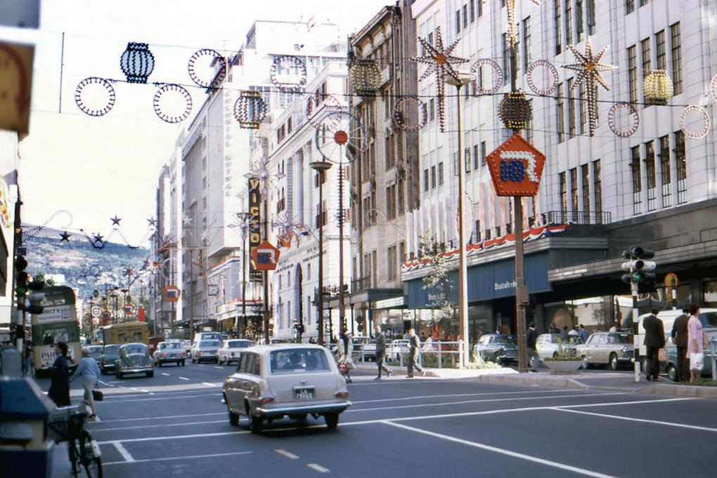 #2 Adderley street, 1971. Decorated for the 10th anniversary of the Republic.