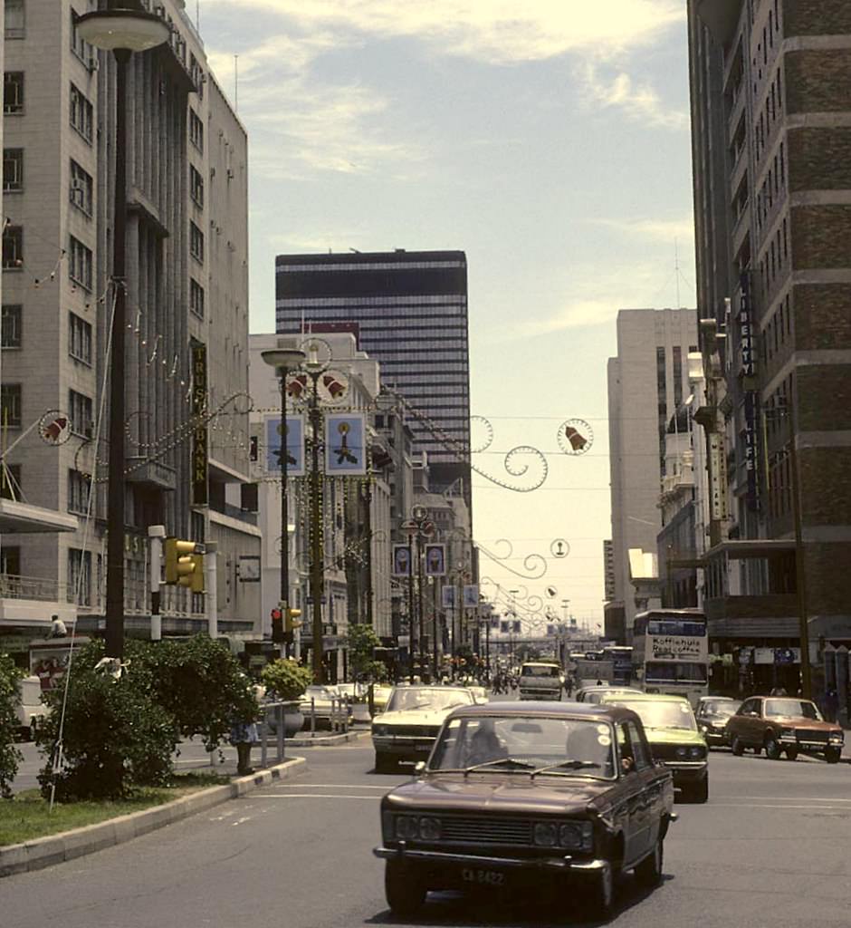 #1 Top end of Adderley street, 1977.