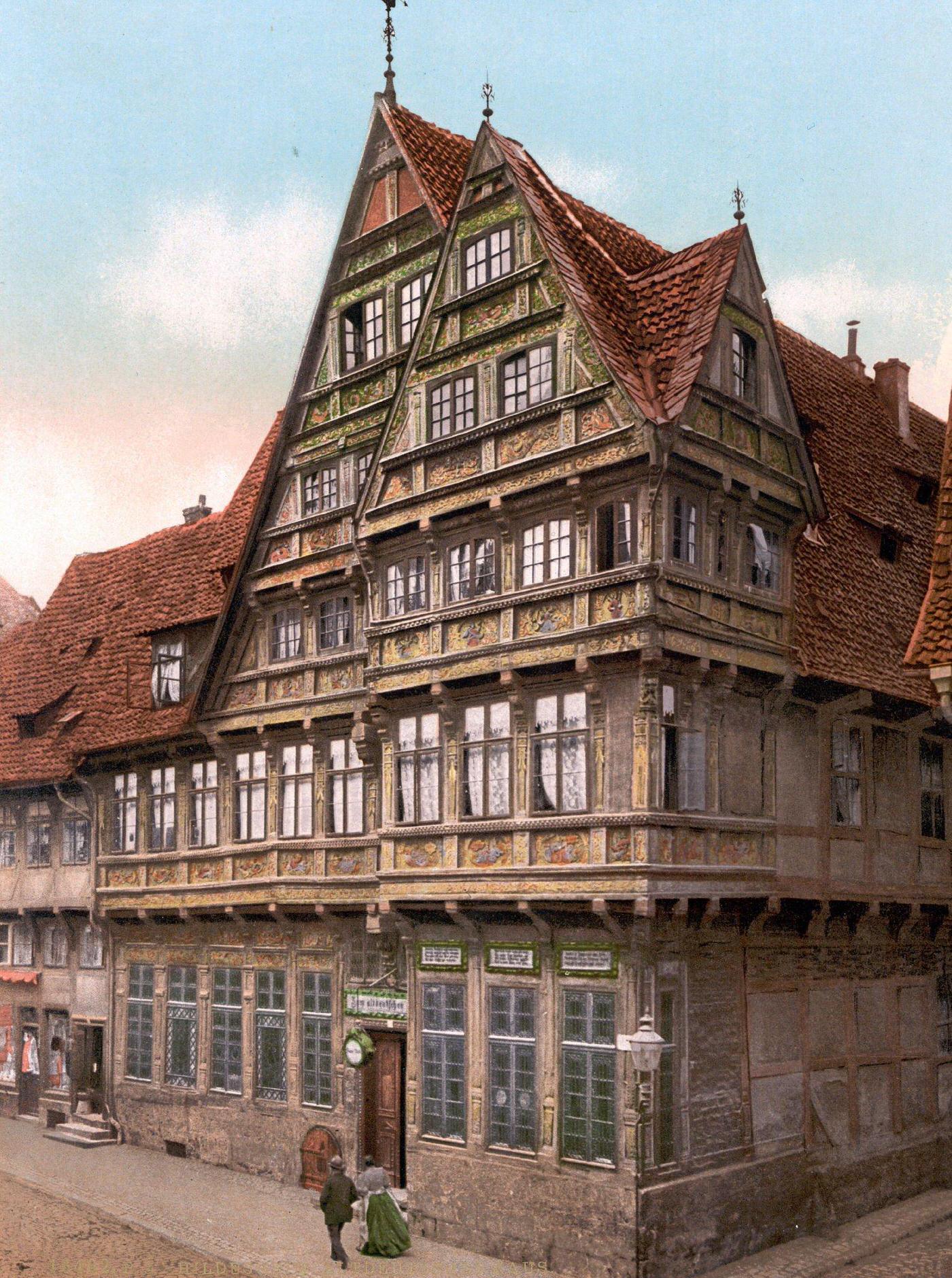 #20 Old house in Hildesheim, Hanover, Germany, 1890.
