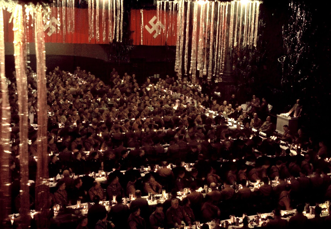 #6 Scene from a Christmas party attended by Adolf Hitler and other Nazis.