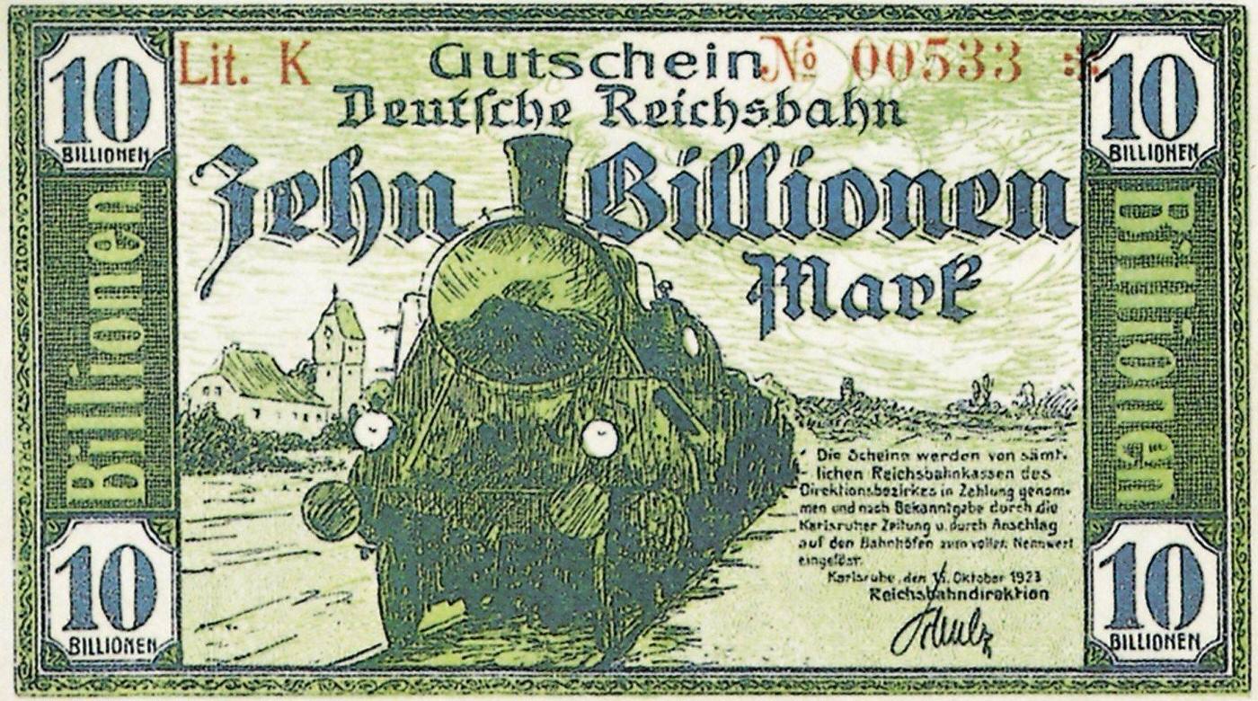 #25 Two billion Reichsmark banknote issued on November 5, 1923, during hyperinflation period.