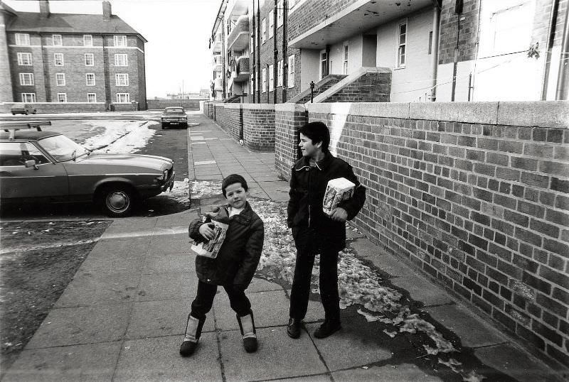 #138 Boys with loaves, 1980s