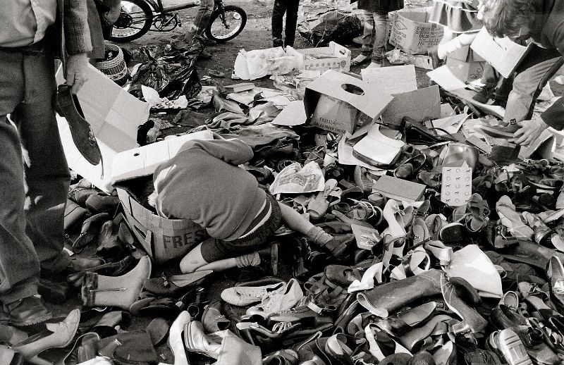 #154 Kid in Belmont Rd flea market, 1980s