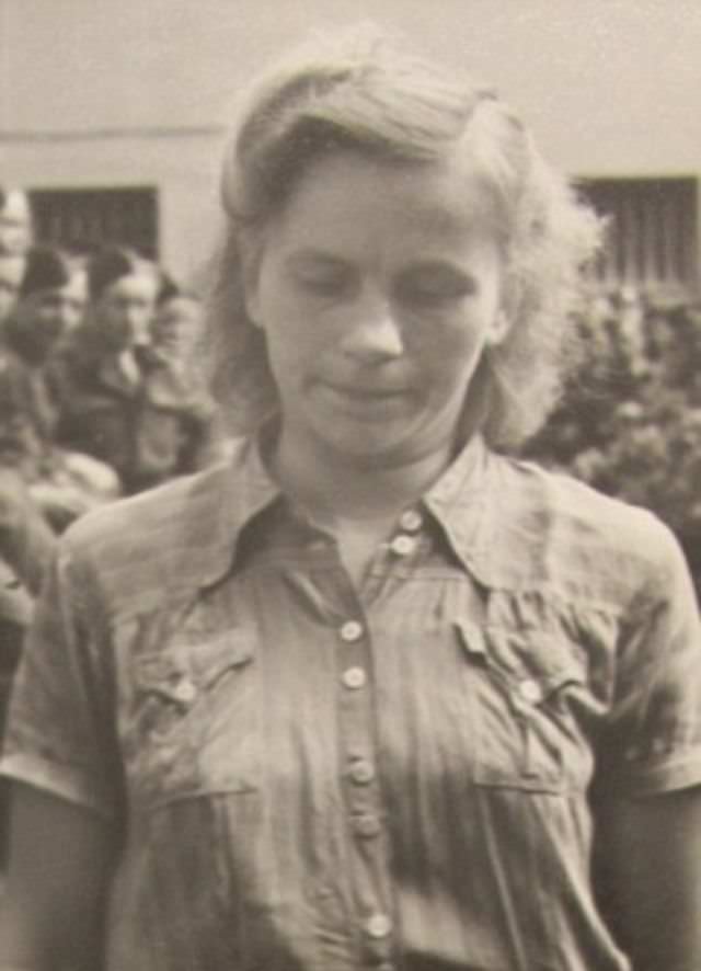 #11 The unidentified prisoner was arrested after the liberation of Burgen-Belsen death camp.