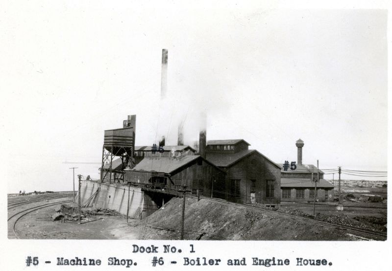 #11 NYCRR Dock No. 1. Machine Shop, Boiler and Engine House, 1924.