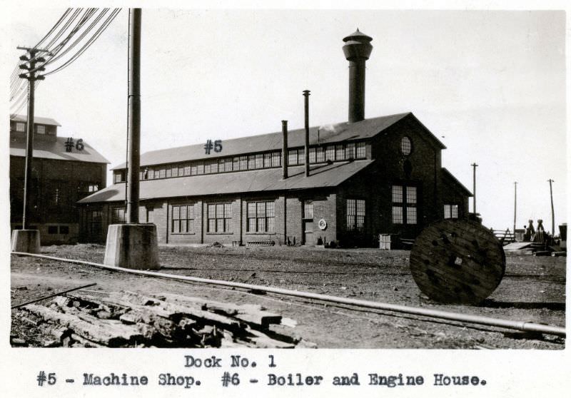 #12 NYCRR Dock No. 1. Machine Shop, Boiler and Engine House, 1924