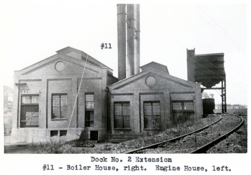 #16 NYCRR Dock No. 2 Extension. Boiler House and Engine House, 1924