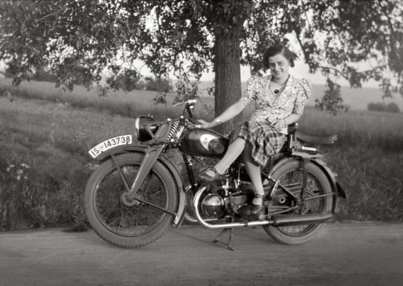 #19 Zündapp motorcycle, somewhere in Germany during the 1930s