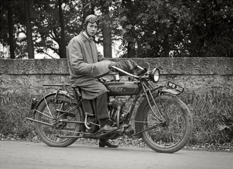 #2 Indian motorcycle, somewhere in Scotland, 1915