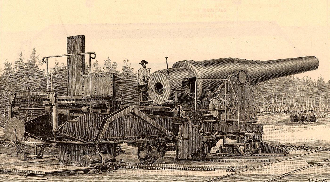 #2 Krupp 71-ton gun of 1881, manufactured by Krupp of Essen, Germany, late 19th century.