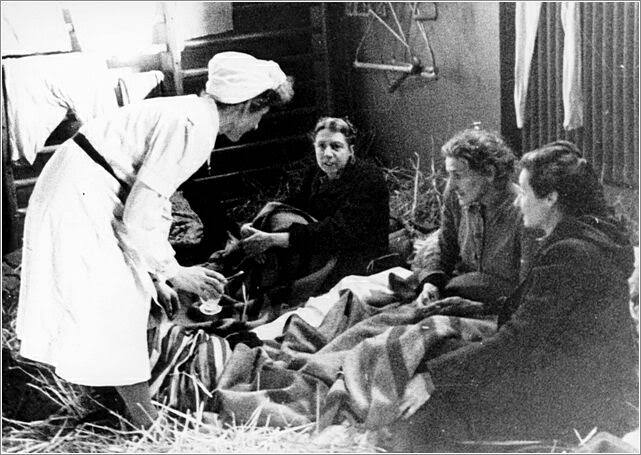 #18 Some of the 300 women brought from the Ravensbruck camp by the Red Cross.