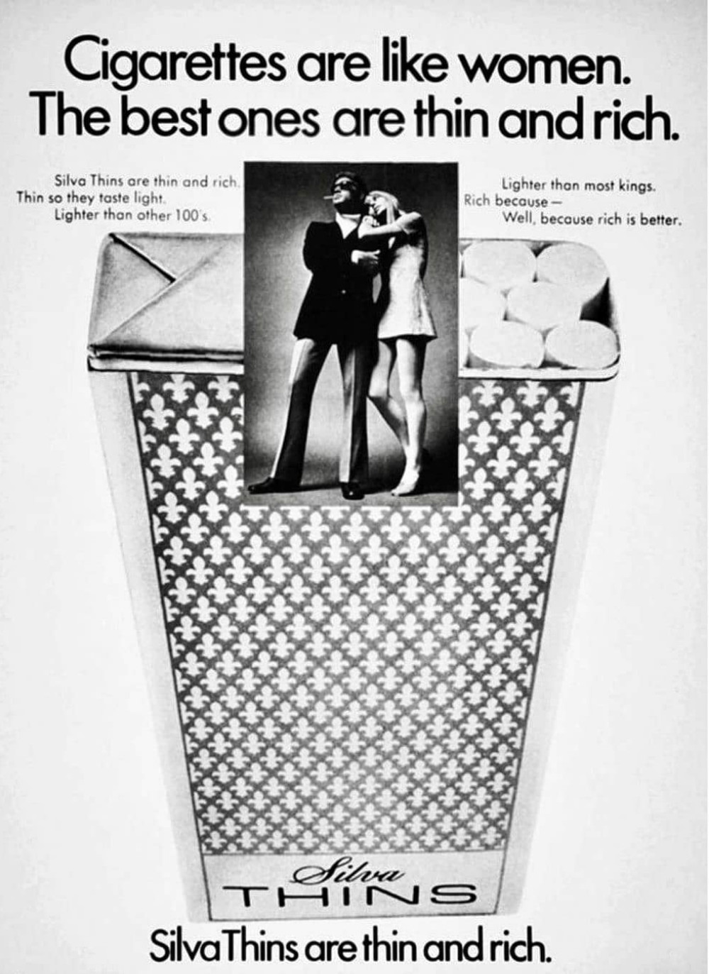 Vintage Vibrancy: A Look at the Bold and Controversial Silva Thins Ads of the 1960s Vintage Ads