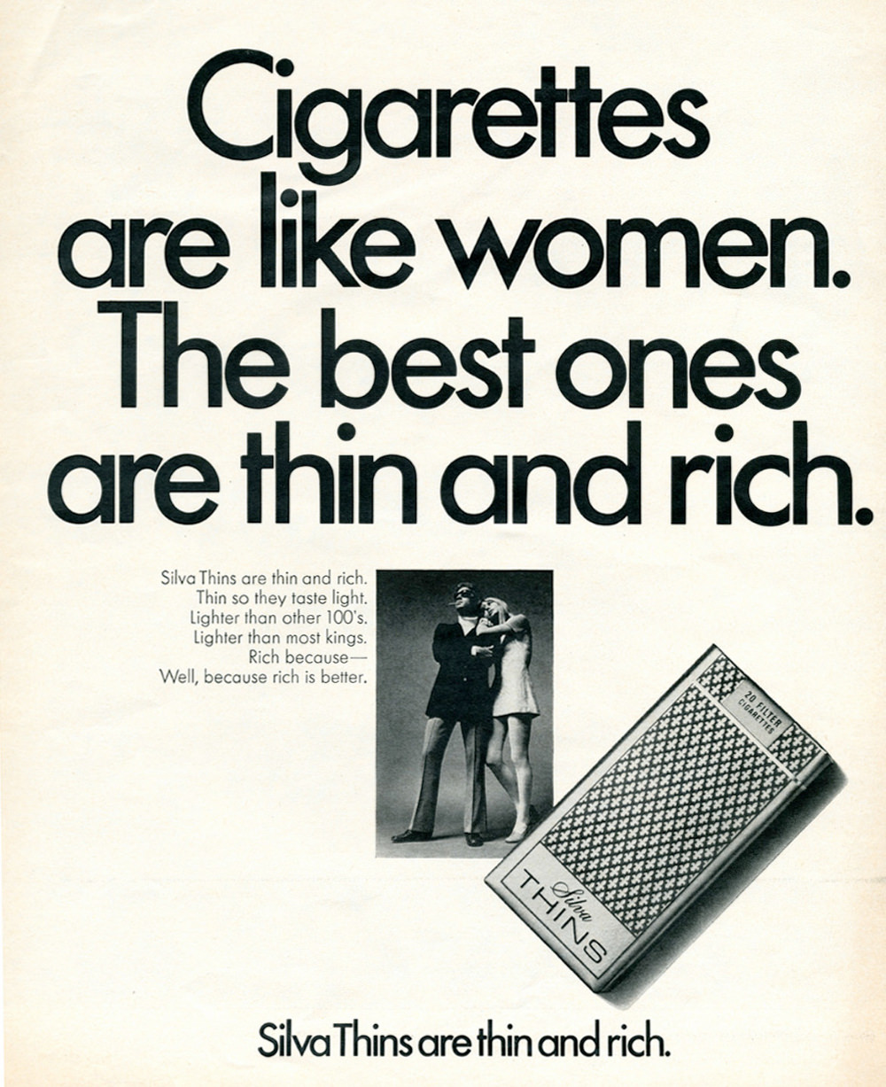 Vintage Vibrancy: A Look at the Bold and Controversial Silva Thins Ads of the 1960s Vintage Ads