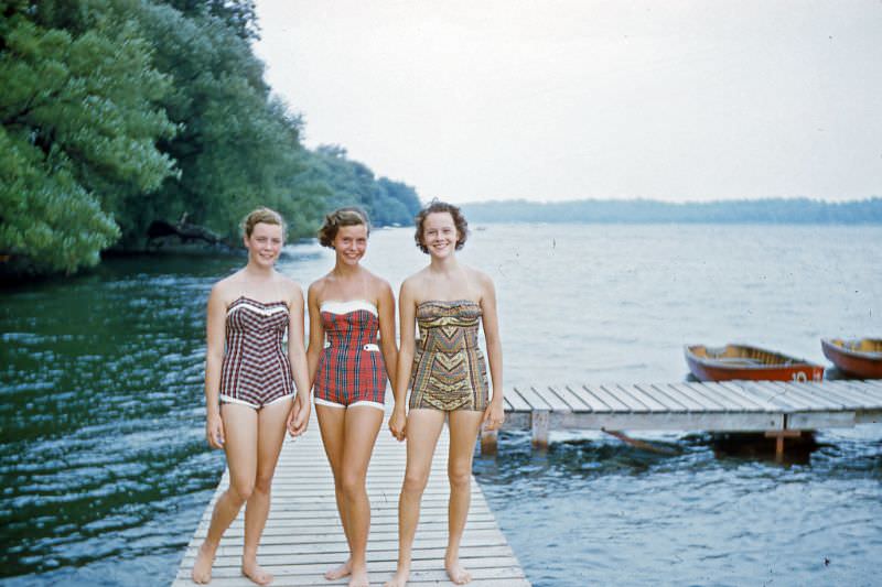 #5 Bathing beauty winners ‘Y Camp’. Silver Lake, 1957