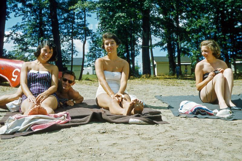 #7 Enid, Dean, Lenore and Karen, 1957