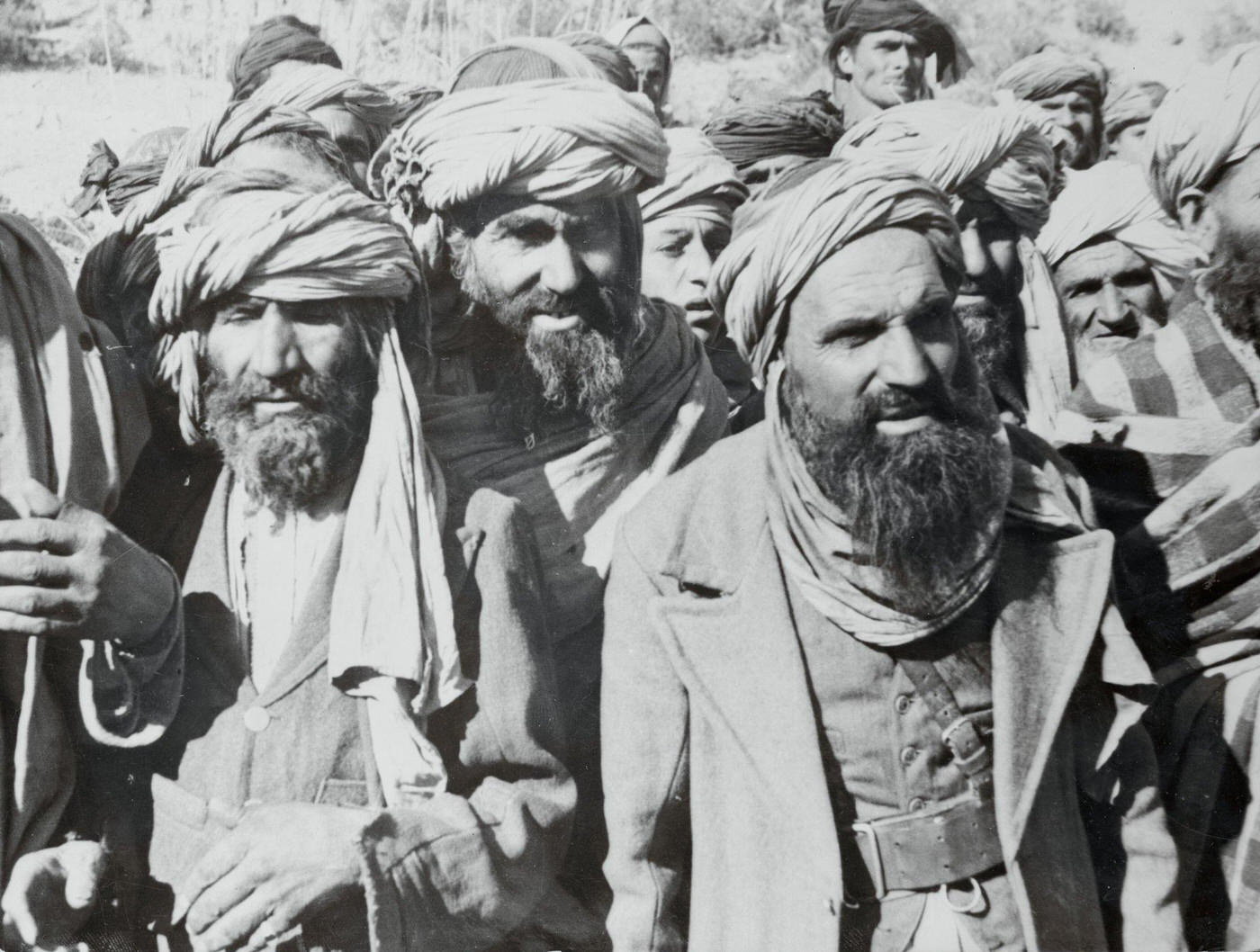 #28 Elder tribesmen of Afghanistan at Khyber Pass, 1955.