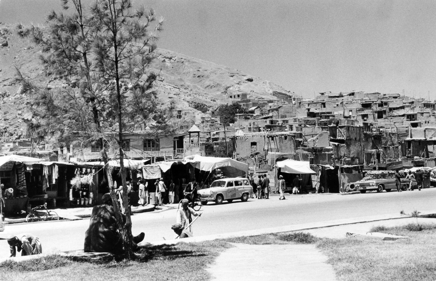 #29 General view of the Kabul shanty town, circa 1950s.