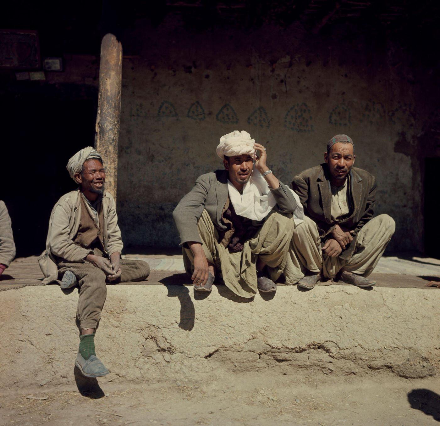 #35 Street scene in a village near Kabul.