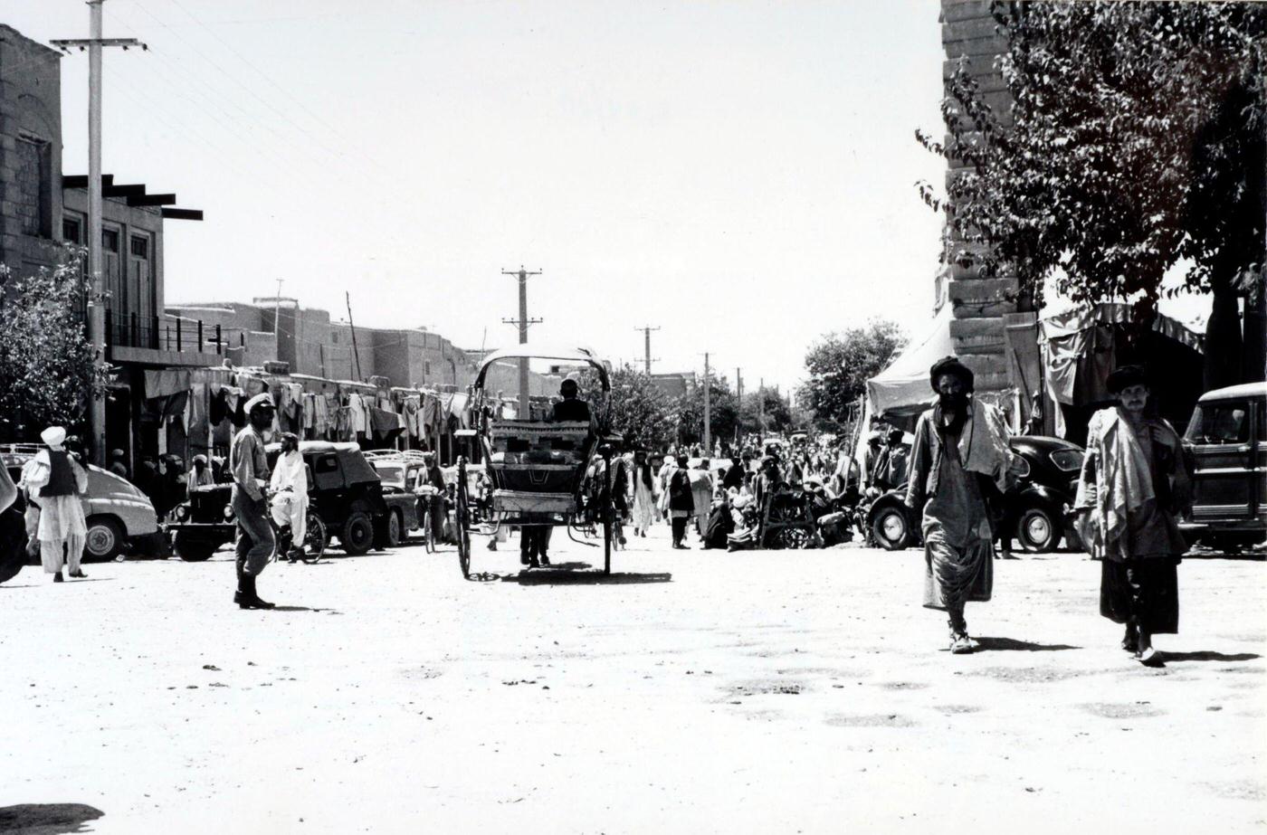 #38 Street scene in Kandahar, Afghanistan, circa 1950s.