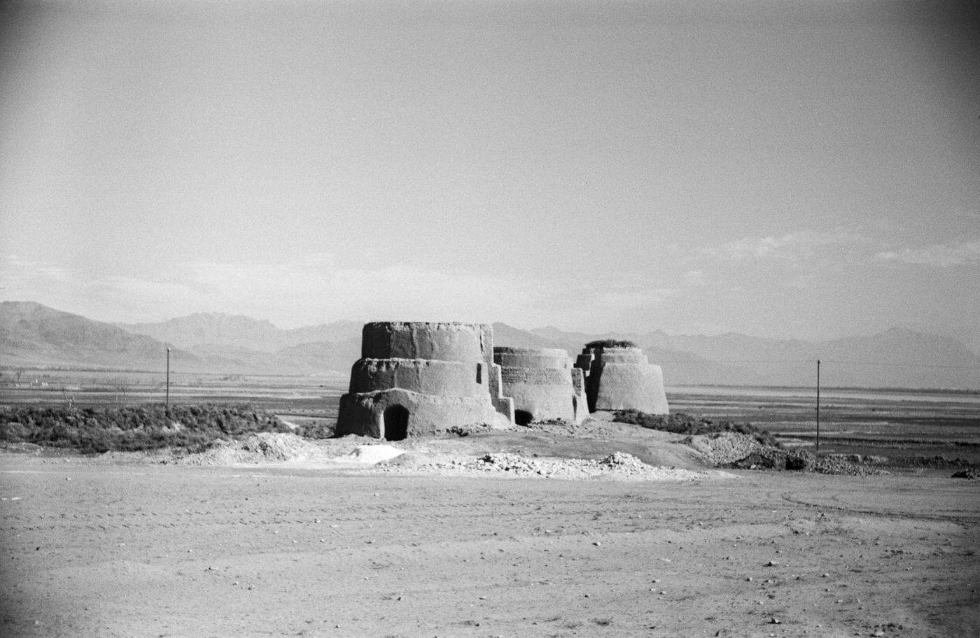 #46 A construction site on battue land south of the Kaboul route, 1950s