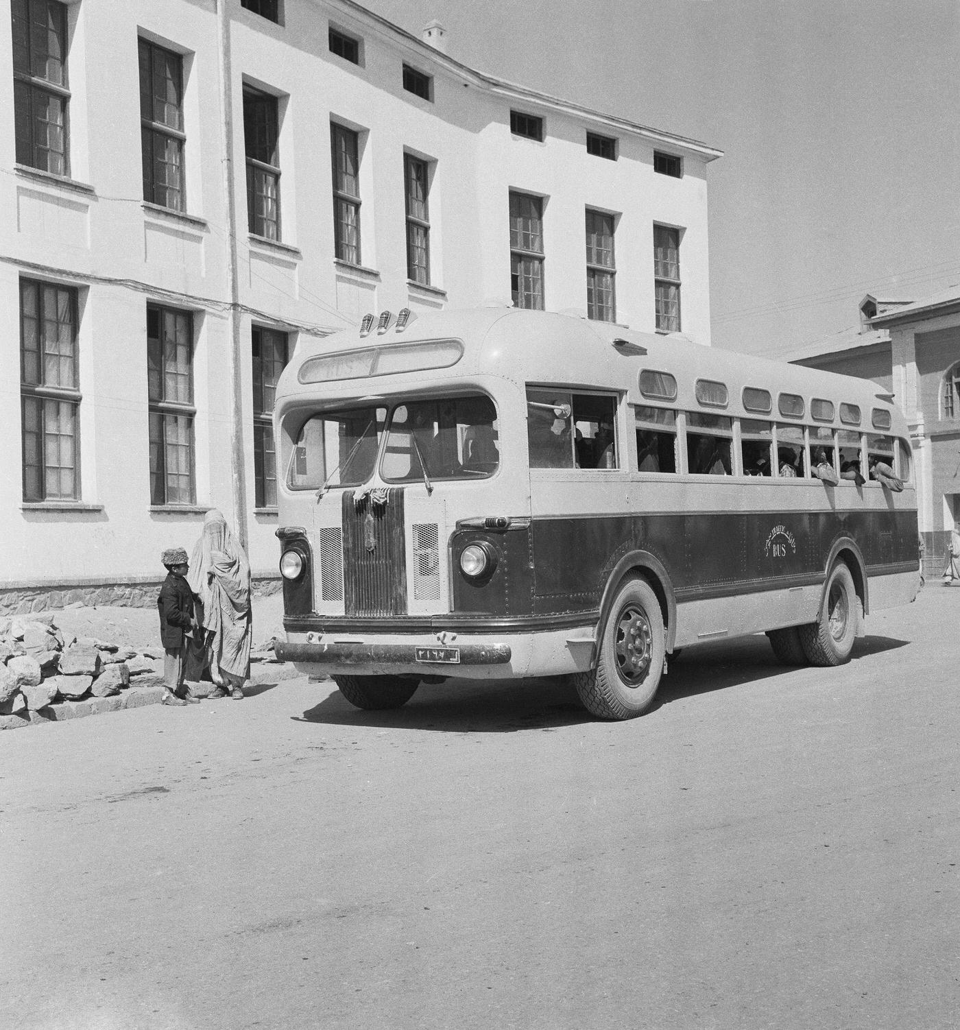 #54 Bus parked on a Kabul street, Afghanistan.
