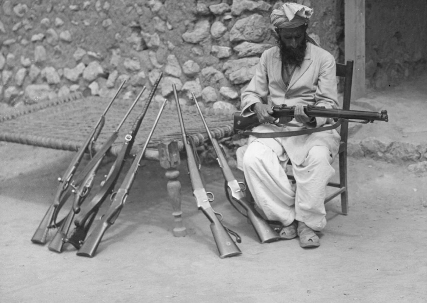 #55 Rifle factory on the Kohat Pass between India and Afghanistan, 1950.