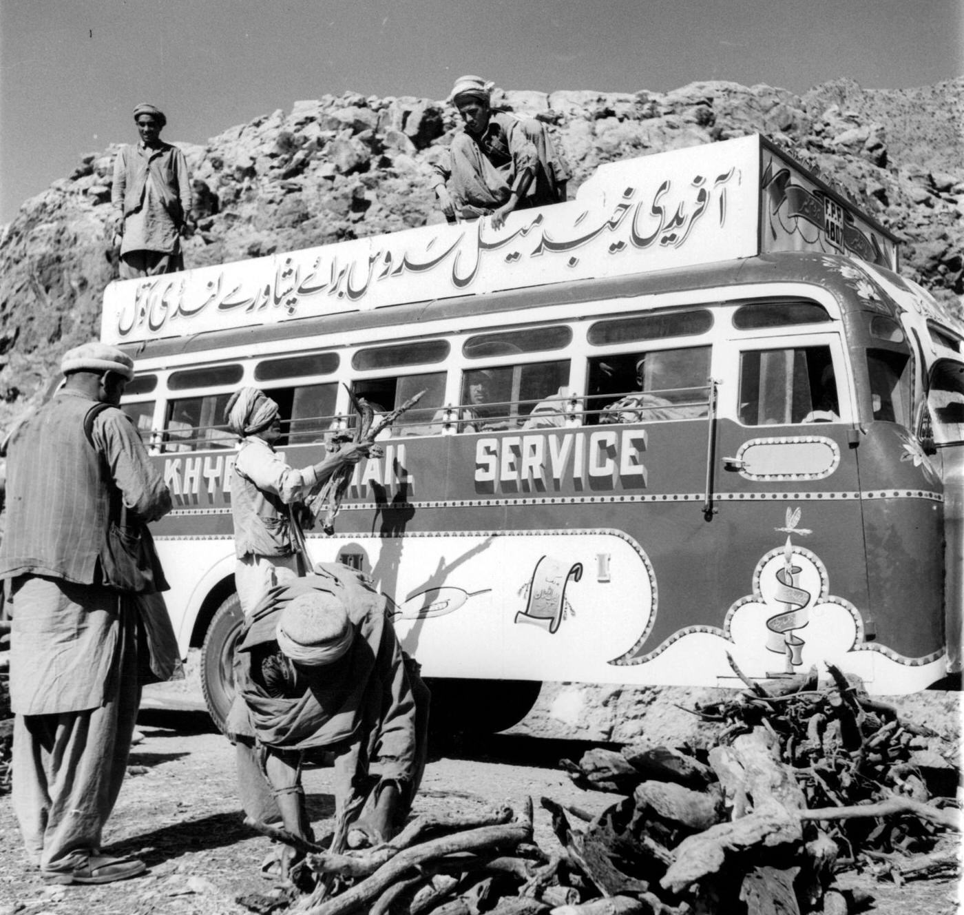 #7 Bus that serves the Khyber Pass in Afghanistan, 1966.