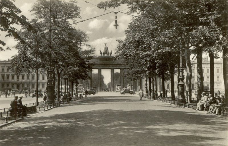 #1 Unter den Linden and the Brandenburg Gate, Berlin, 1930