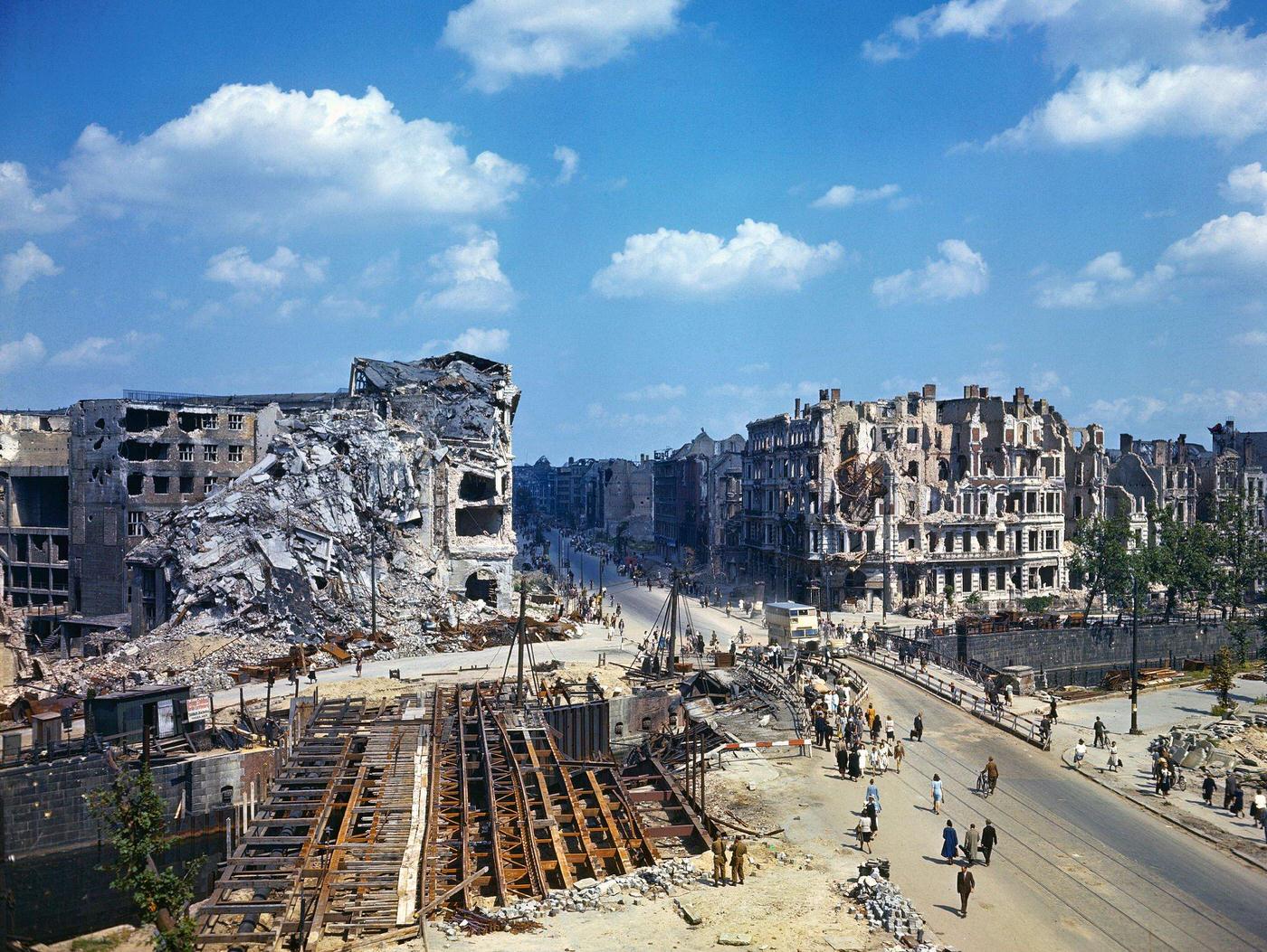 #9 Ruined buildings in Berlin, Germany, 1945.