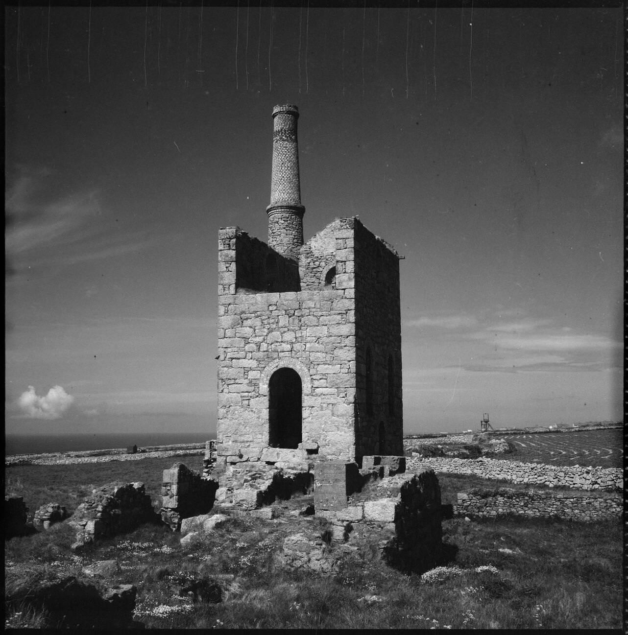 #26 Engine house at Higher Levant Mine, Trewellard, St Just, Cornwall, 1967-1970.