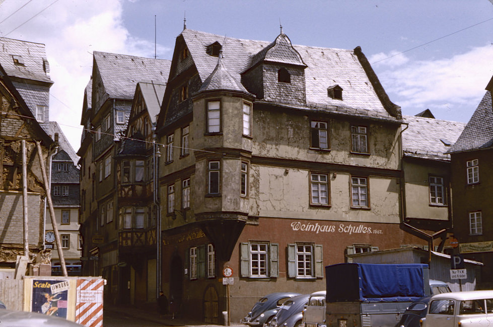 #72 Weinhaus (Wine House) Schultes, from 1657, Limburg an der Lahn, 22 June 1958