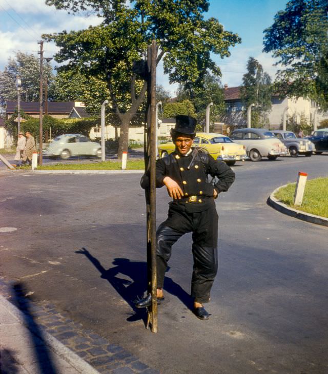 #82 Chimney Sweep, outside 97th General Hospital, Frankfurt.