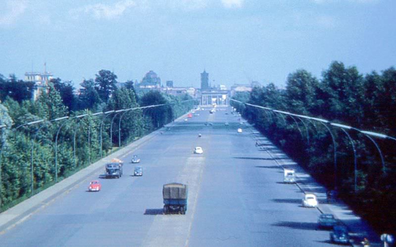 #106 View from the Siegessäule (victory column) in Berlin, Germany, 1960s