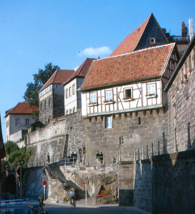 #139 Part of the old city wall in Kronach, Germany, 1960s
