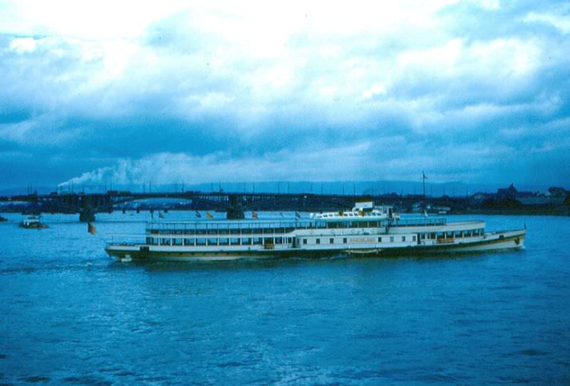 #142 Rhine River Boat, Mainz, Germany, 1960s